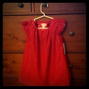 Cat and Jack red sequined dress 3t